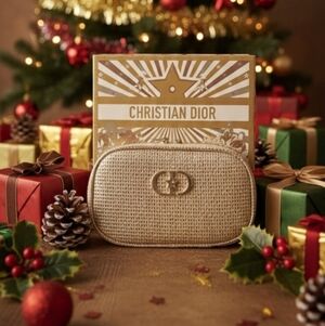 Dior Glitter & Gold Makeup Bag/ Clutch